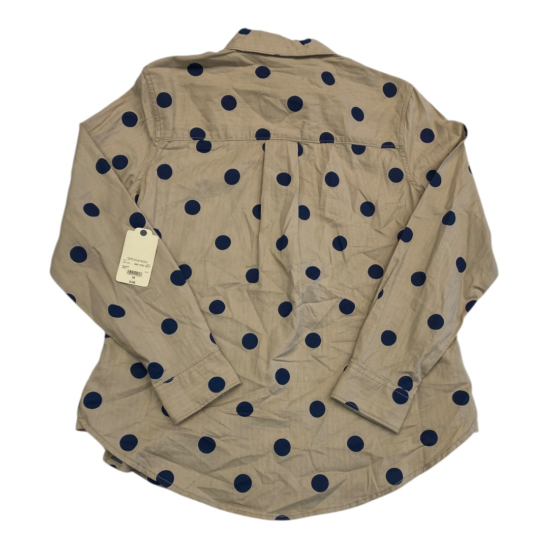 Top Long Sleeve By St Johns Bay In Polkadot Pattern, Size: M