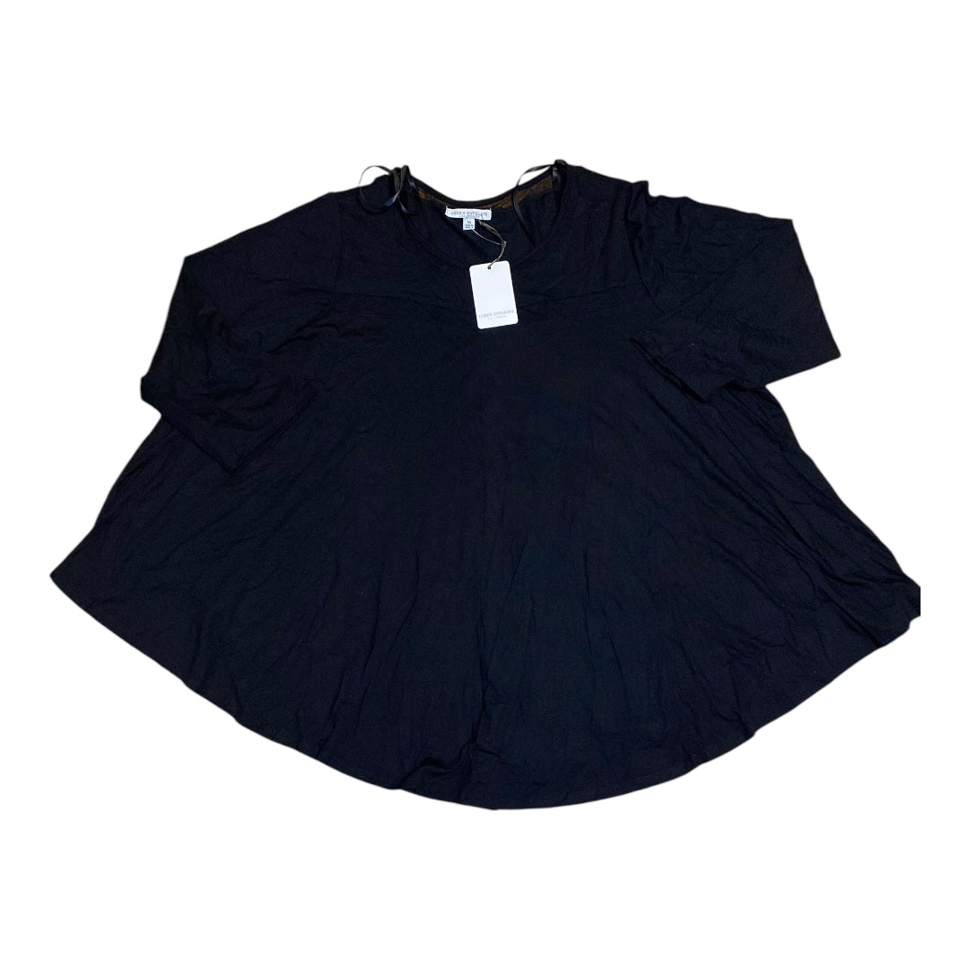 Top Long Sleeve By Green Envelope In Black, Size: 3x