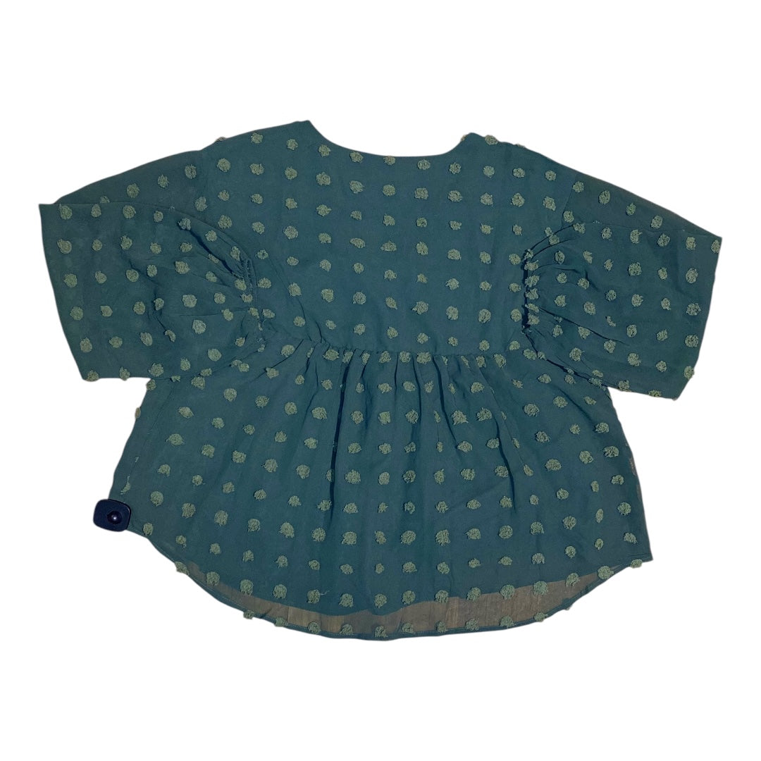 Top Long Sleeve By Cmc In Green, Size: L