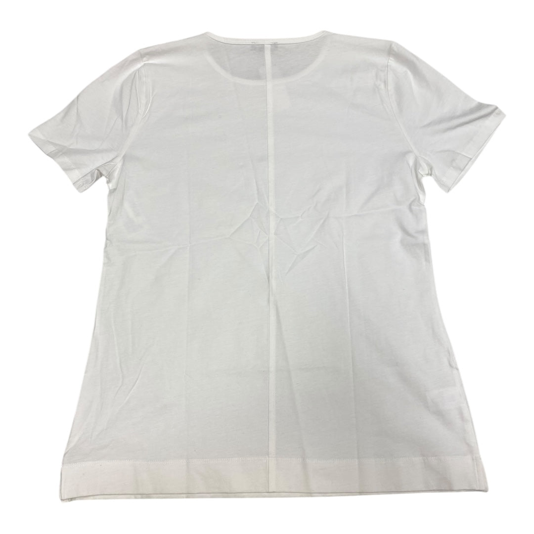 Top Short Sleeve Basic By Ann Taylor In White, Size: M