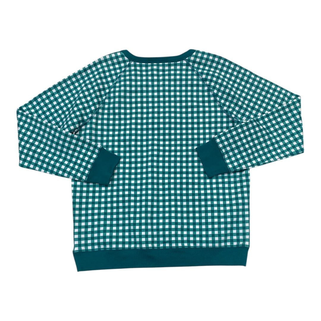 Top Long Sleeve By Draper James In Checkered Pattern, Size: L