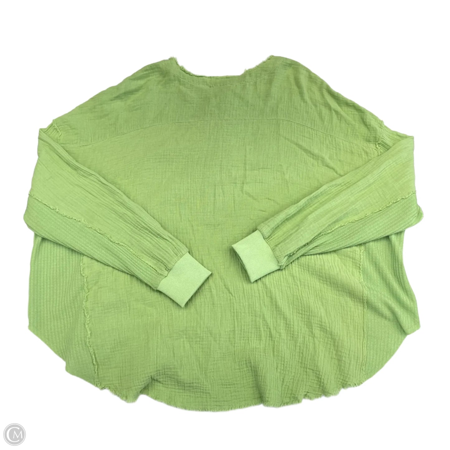 Top Long Sleeve By Cmc In Green, Size: S