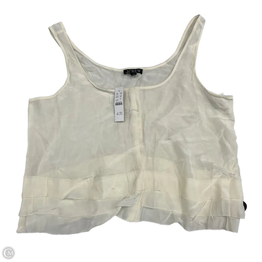 Top Sleeveless By J. Crew In Ivory, Size: L