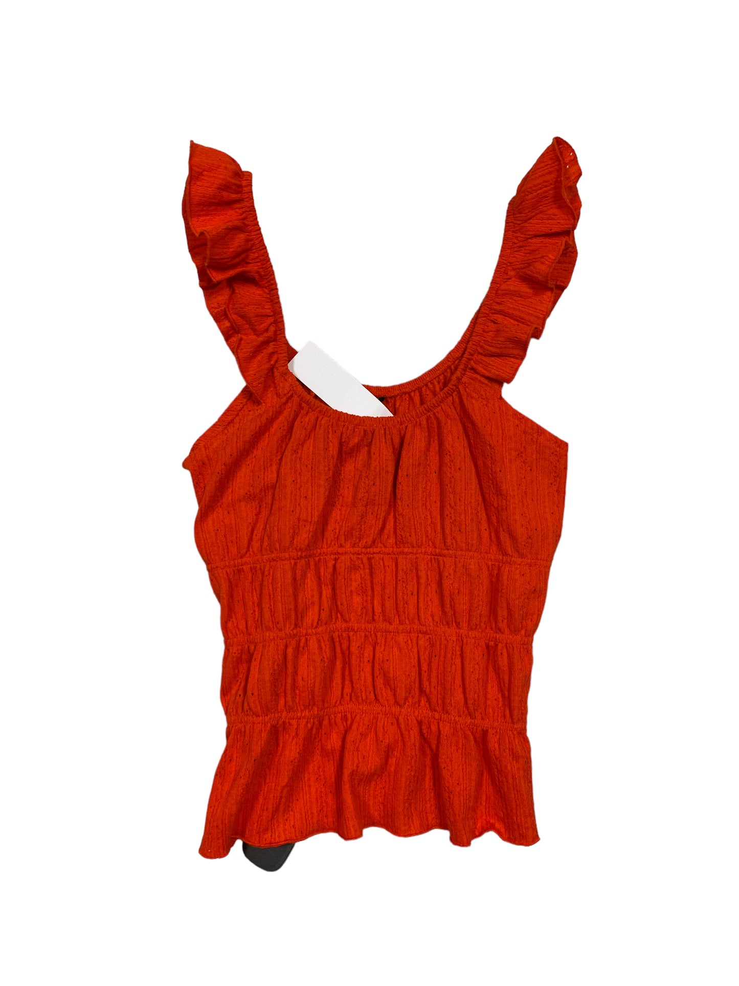 Orange Top Sleeveless Top Shop, Size S