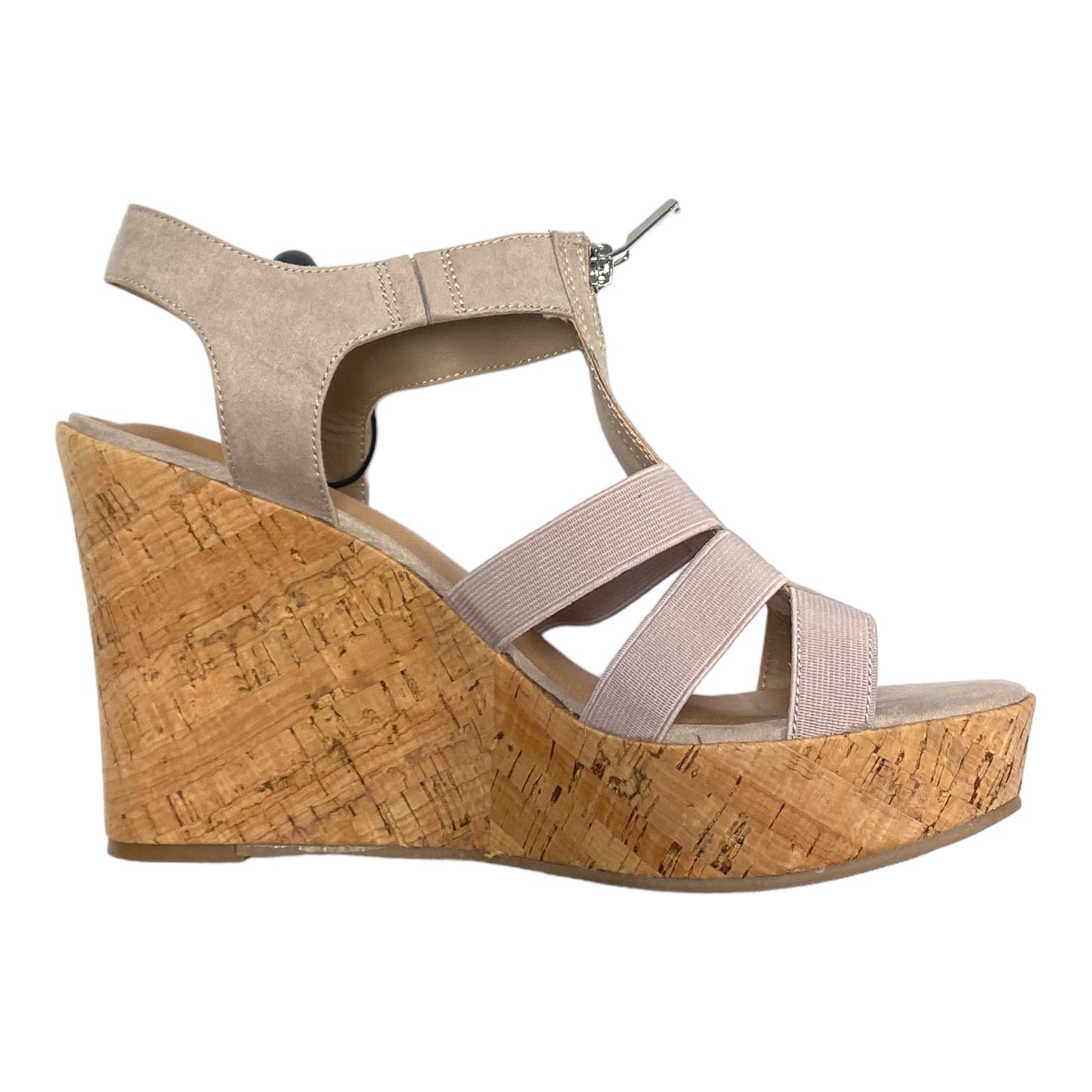 Sandals Heels Block By Torrid In Beige, Size: 9.5