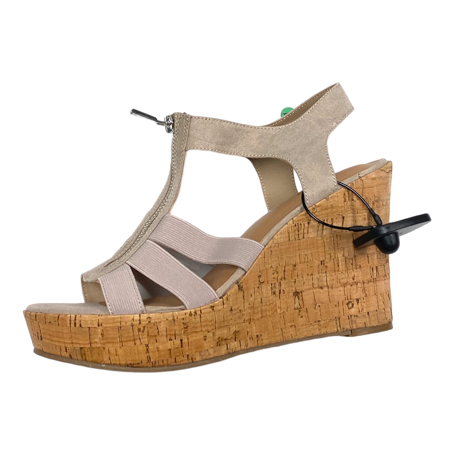 Sandals Heels Block By Torrid In Beige, Size: 9.5