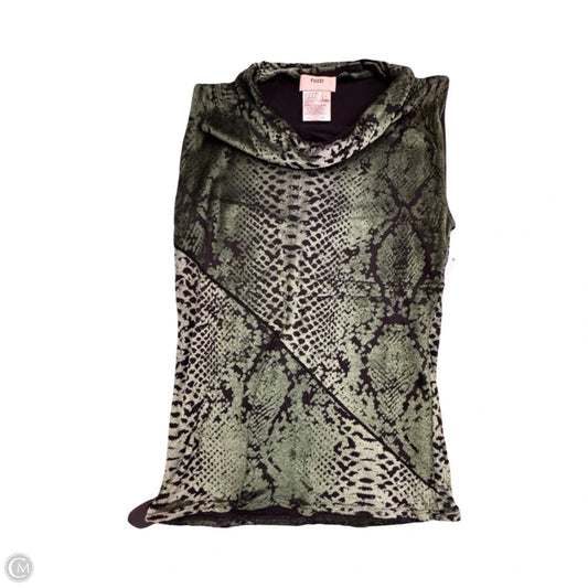 Top Sleeveless Designer By Fuzzi In Green, Size: L