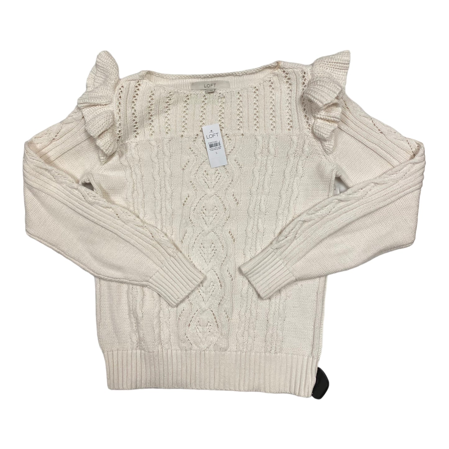 Sweater By Loft In Cream, Size: S