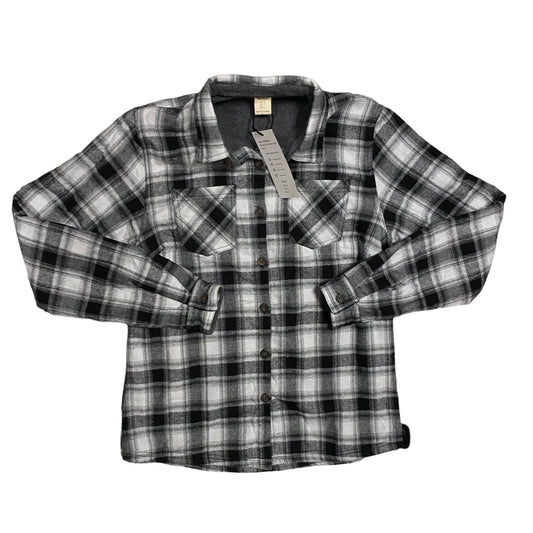 Jacket Shirt By ZENTHACE In Plaid Pattern, Size: S