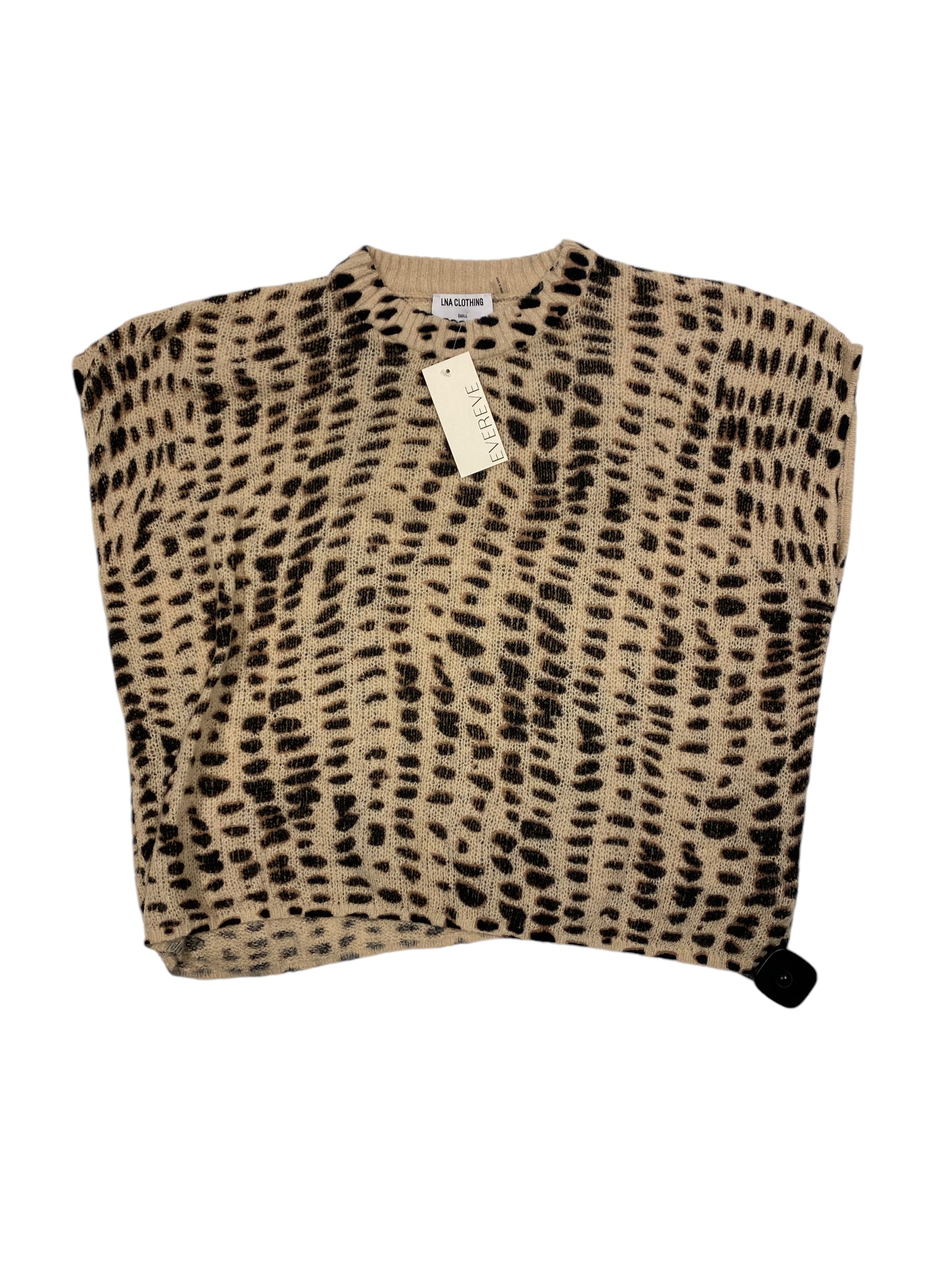 Sweater Short Sleeve By Evereve In Animal Print, Size: S