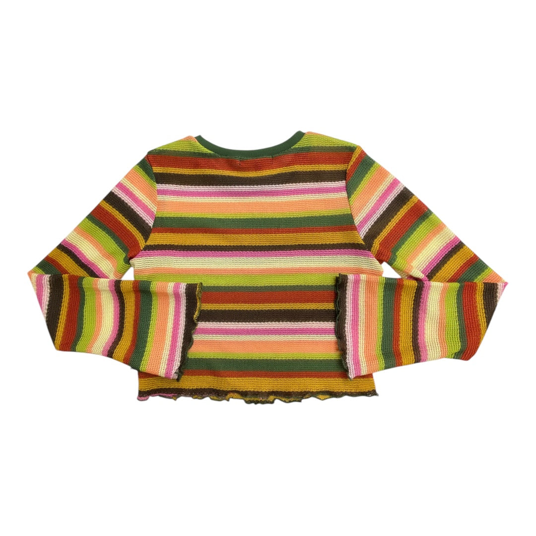 Top Long Sleeve By Almost Famous In Multi-colored, Size: L