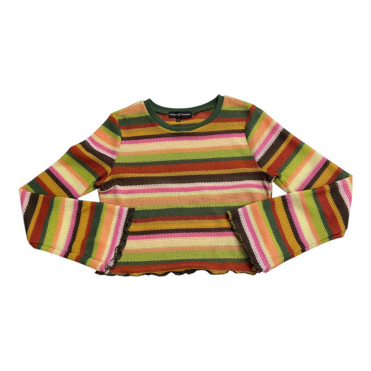 Top Long Sleeve By Almost Famous In Multi-colored, Size: L