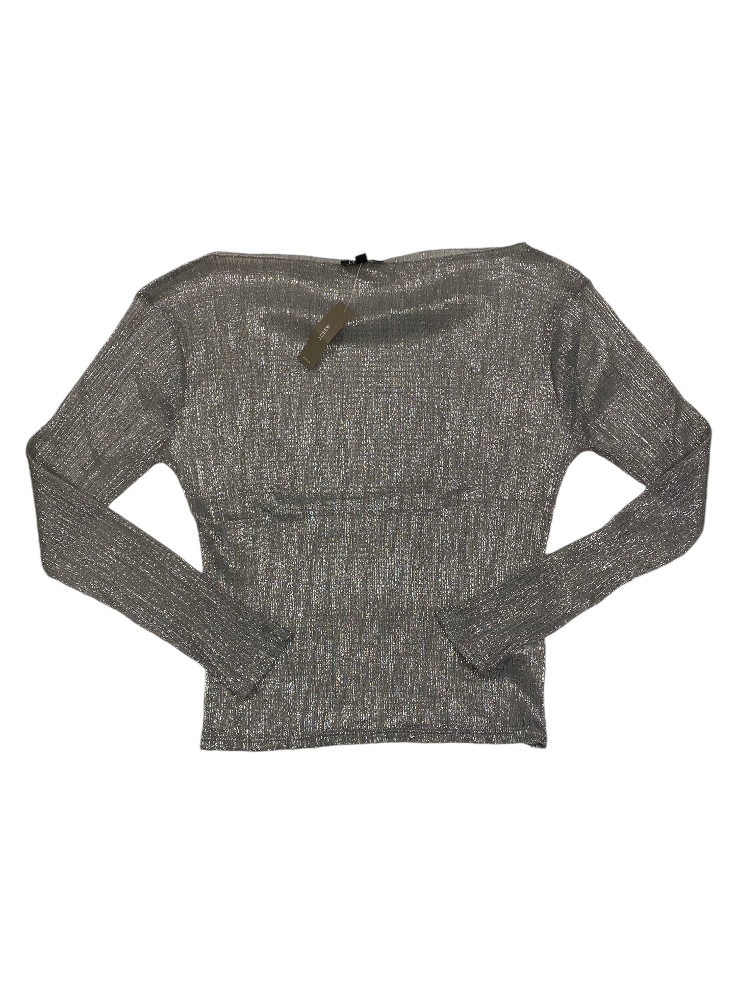 Top Long Sleeve By J. Crew In Silver, Size: S