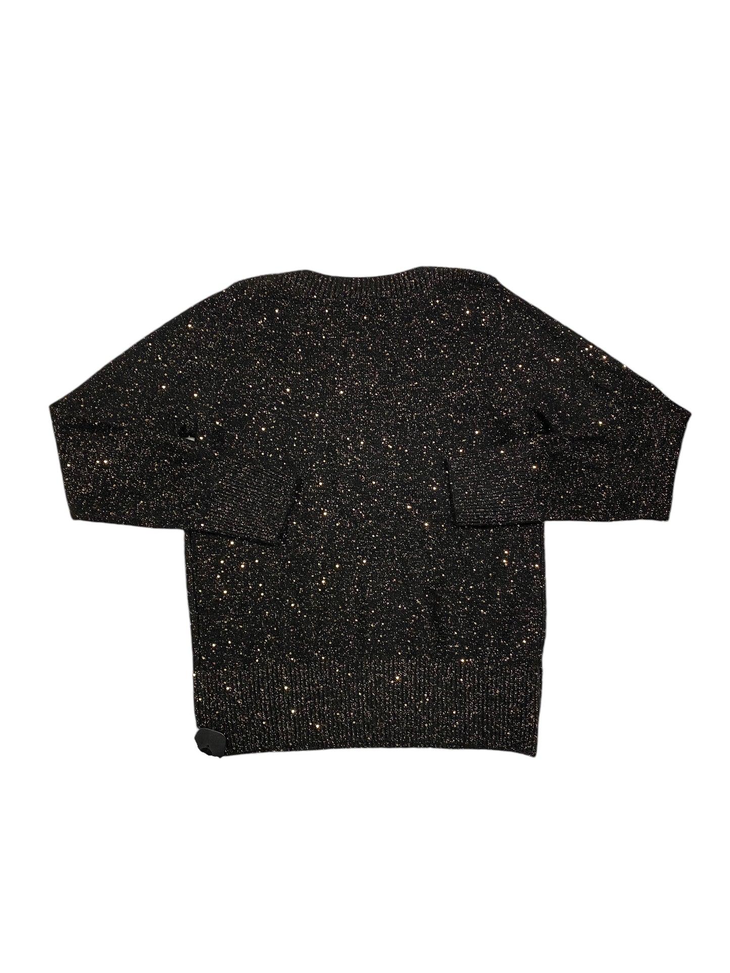 Sweater By Loft In Black & Gold, Size: S