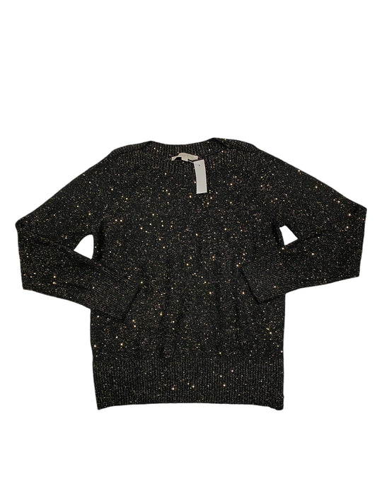 Sweater By Loft In Black & Gold, Size: S