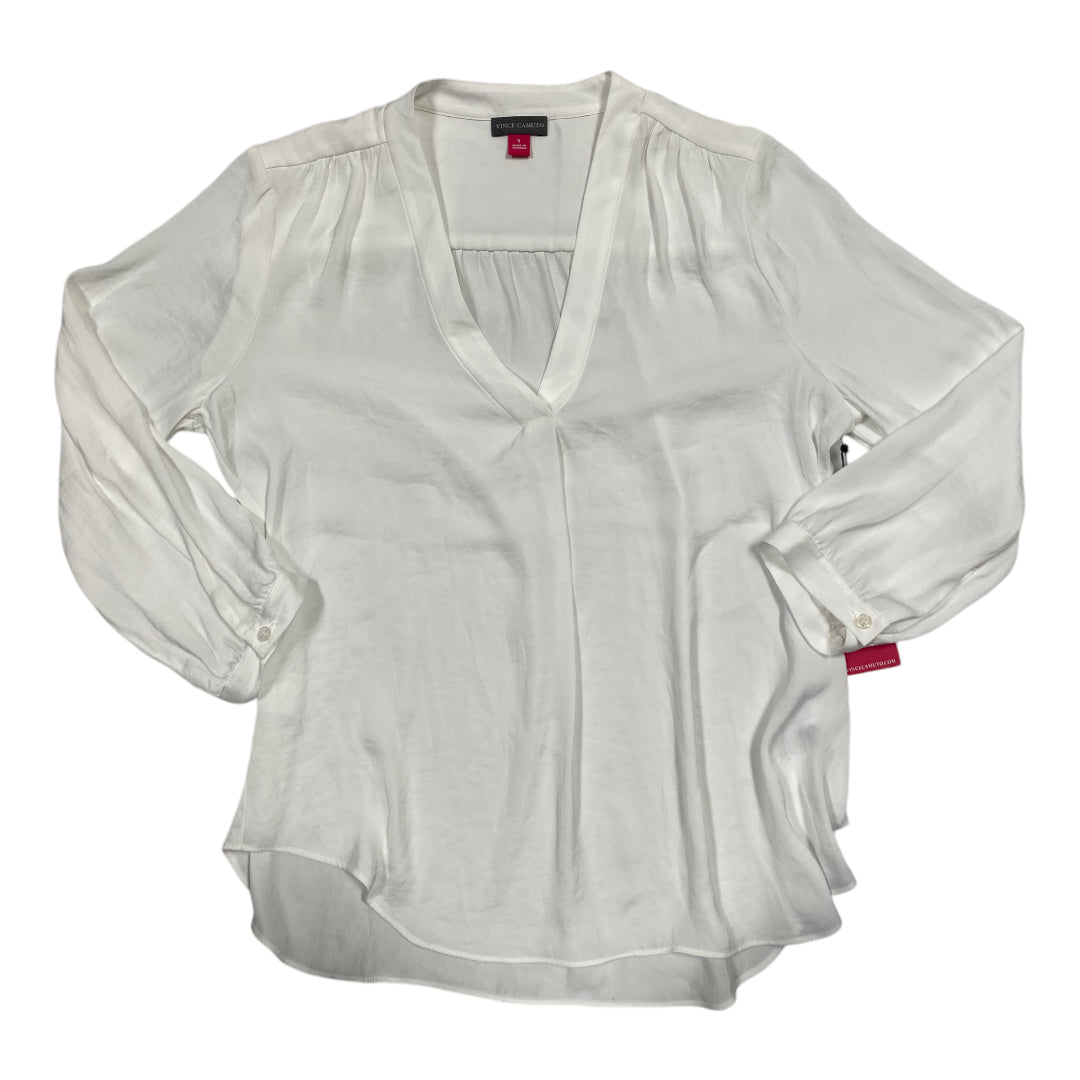 Top Long Sleeve By Vince Camuto In White, Size: S