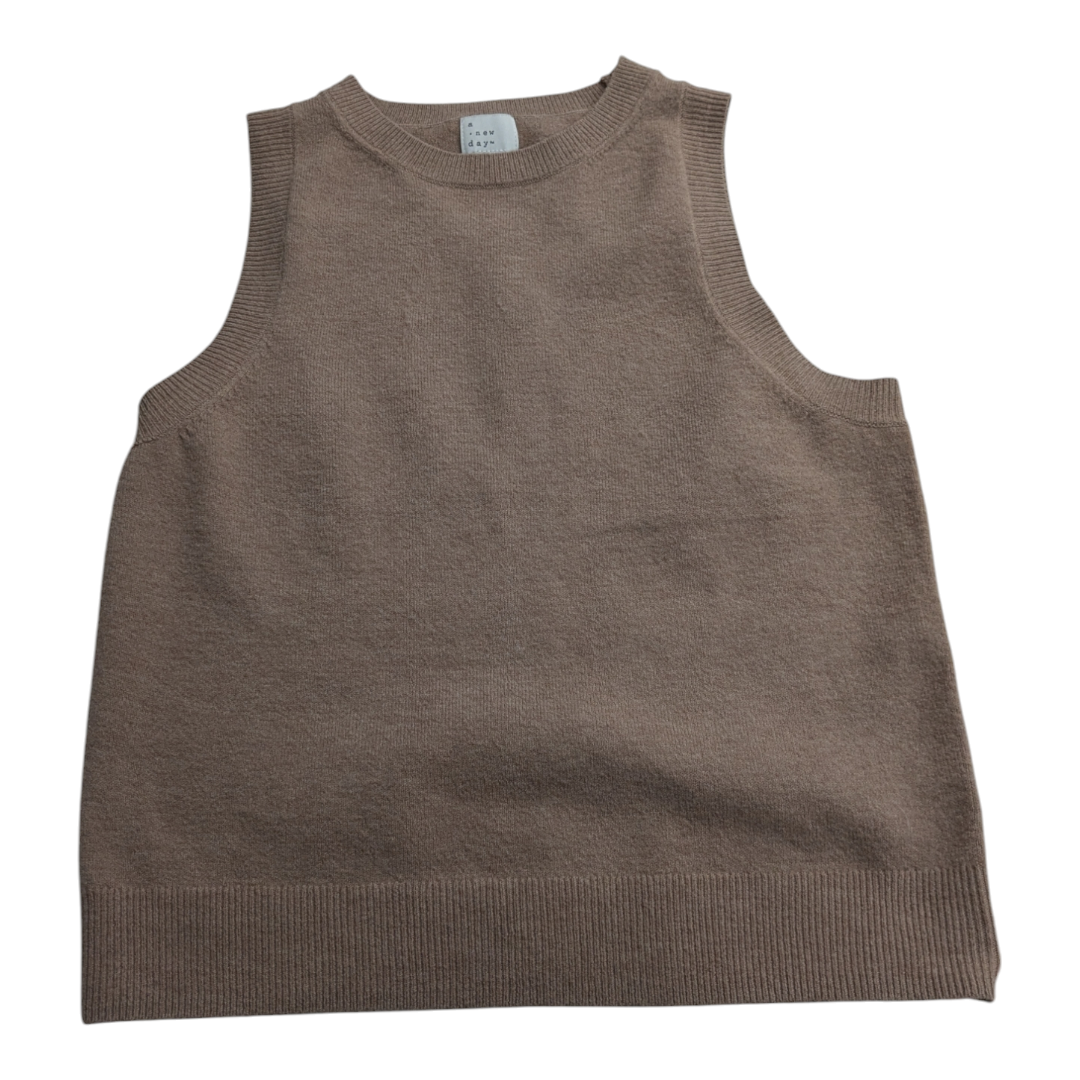 Top Sleeveless By A New Day In Brown, Size: Xs