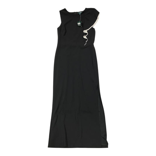 Dress Party Long By Lauren By Ralph Lauren In Black & White, Size: 14