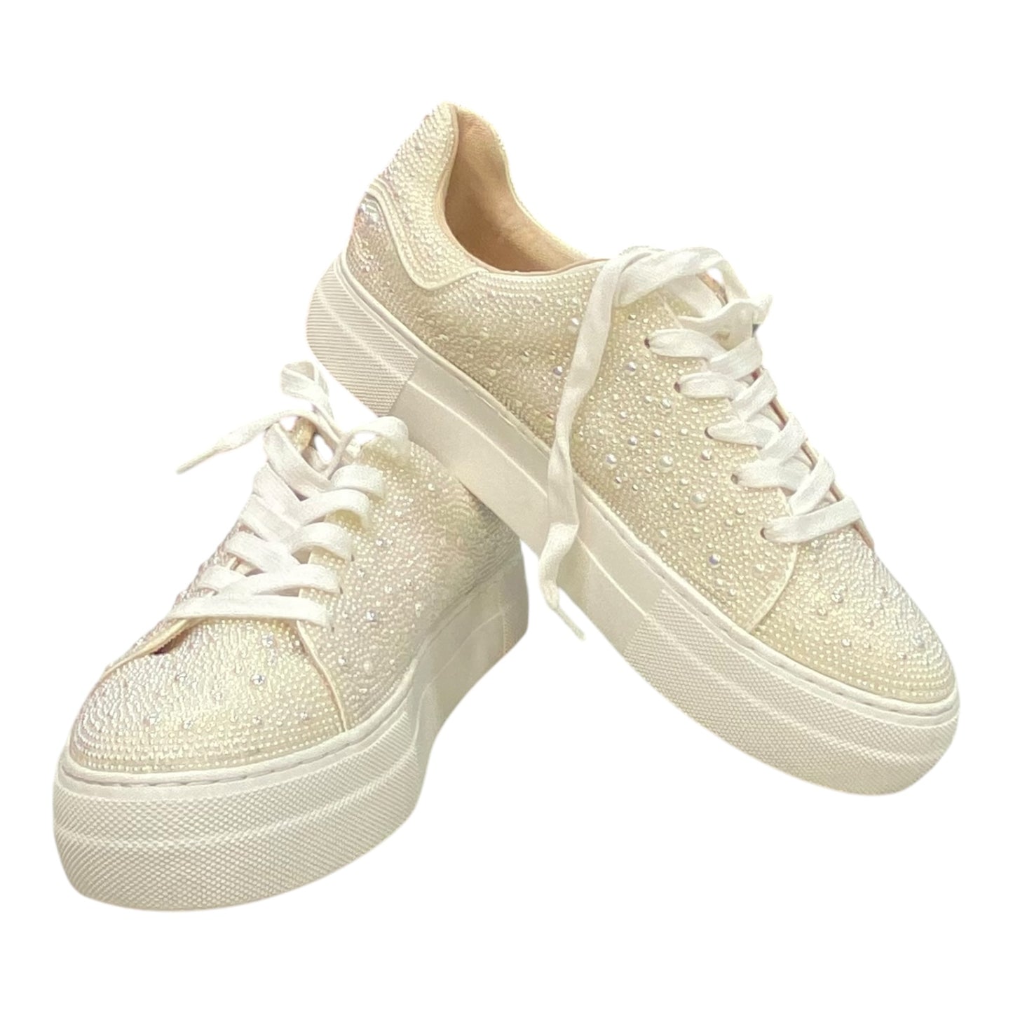 Shoes Sneakers By Betsey Johnson In White, Size: 8.5