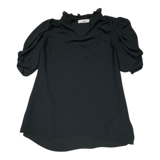 Top Short Sleeve By lark & ro In Black, Size: Xs