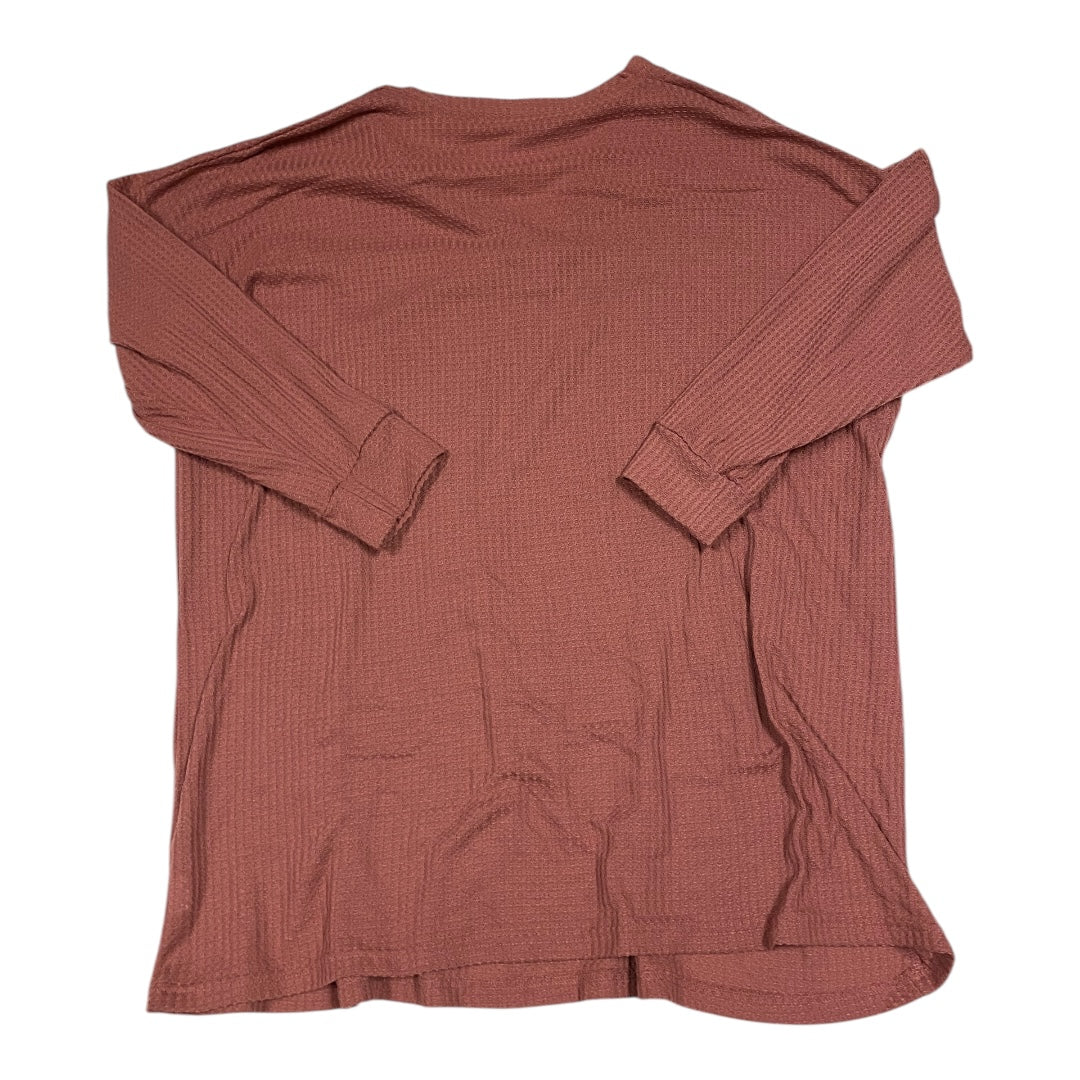 Top Long Sleeve By alexandra del rossa In Pink, Size: Xl