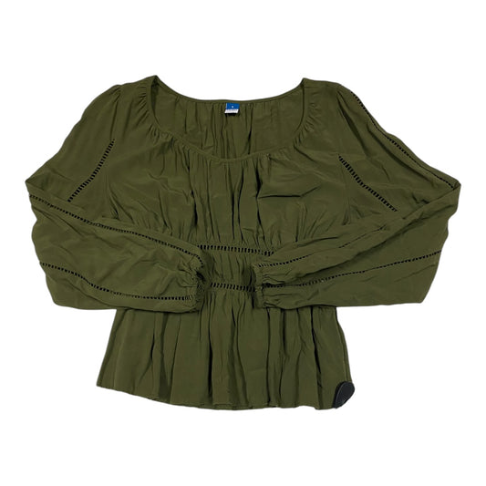 Top Long Sleeve By Old Navy In Green, Size: S