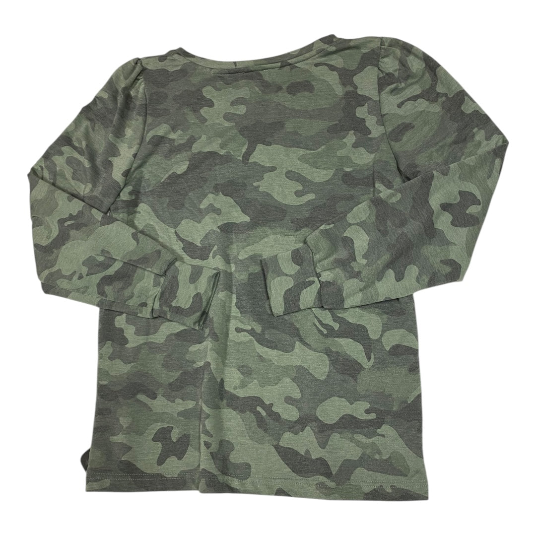 Top Long Sleeve By Jane And Delancey In Camouflage Print, Size: S