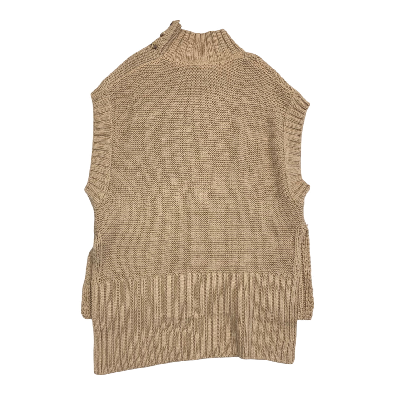 Sweater Short Sleeve By Mystree In Beige, Size: M