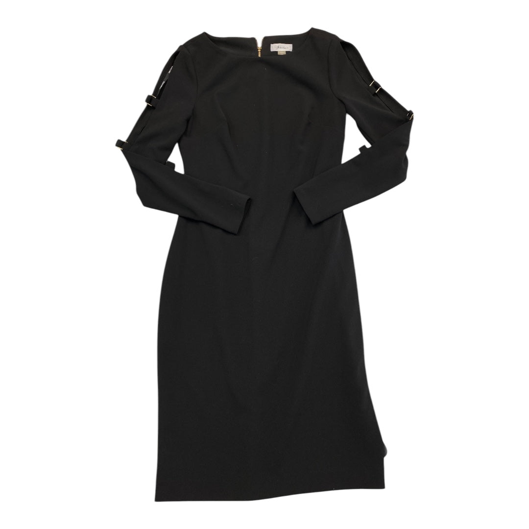 Dress Party Midi By Calvin Klein In Black, Size: 6