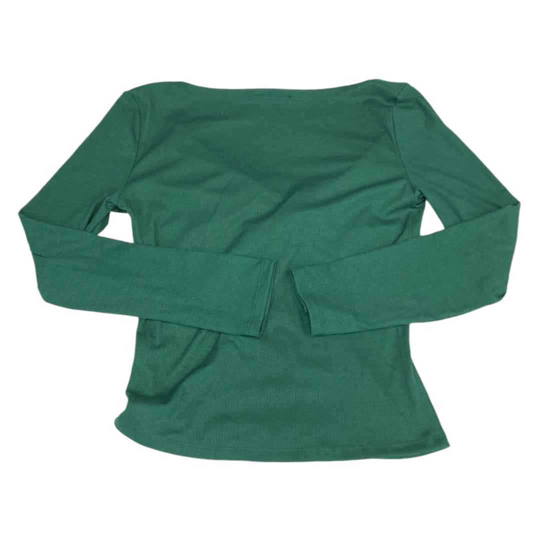 Top Long Sleeve By Cmc In Green, Size: M