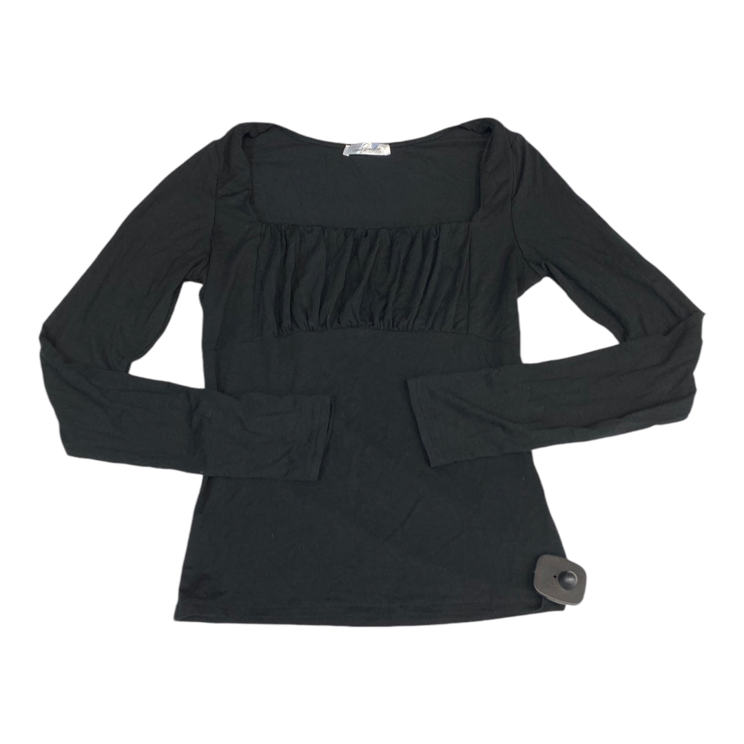 Top Long Sleeve By Cmc In Black, Size: M