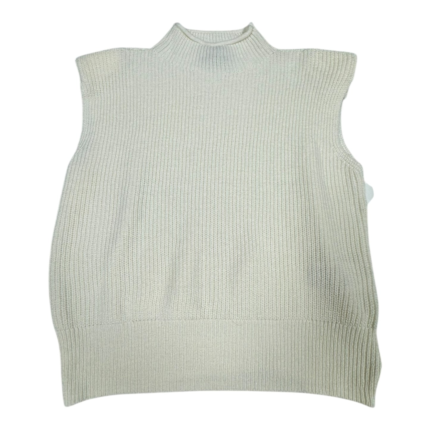 Sweater Top Sleeveless By Vero Moda In Cream, Size: Xl