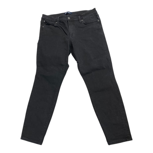 Jeans Skinny By Gap In Black Denim, Size: 14