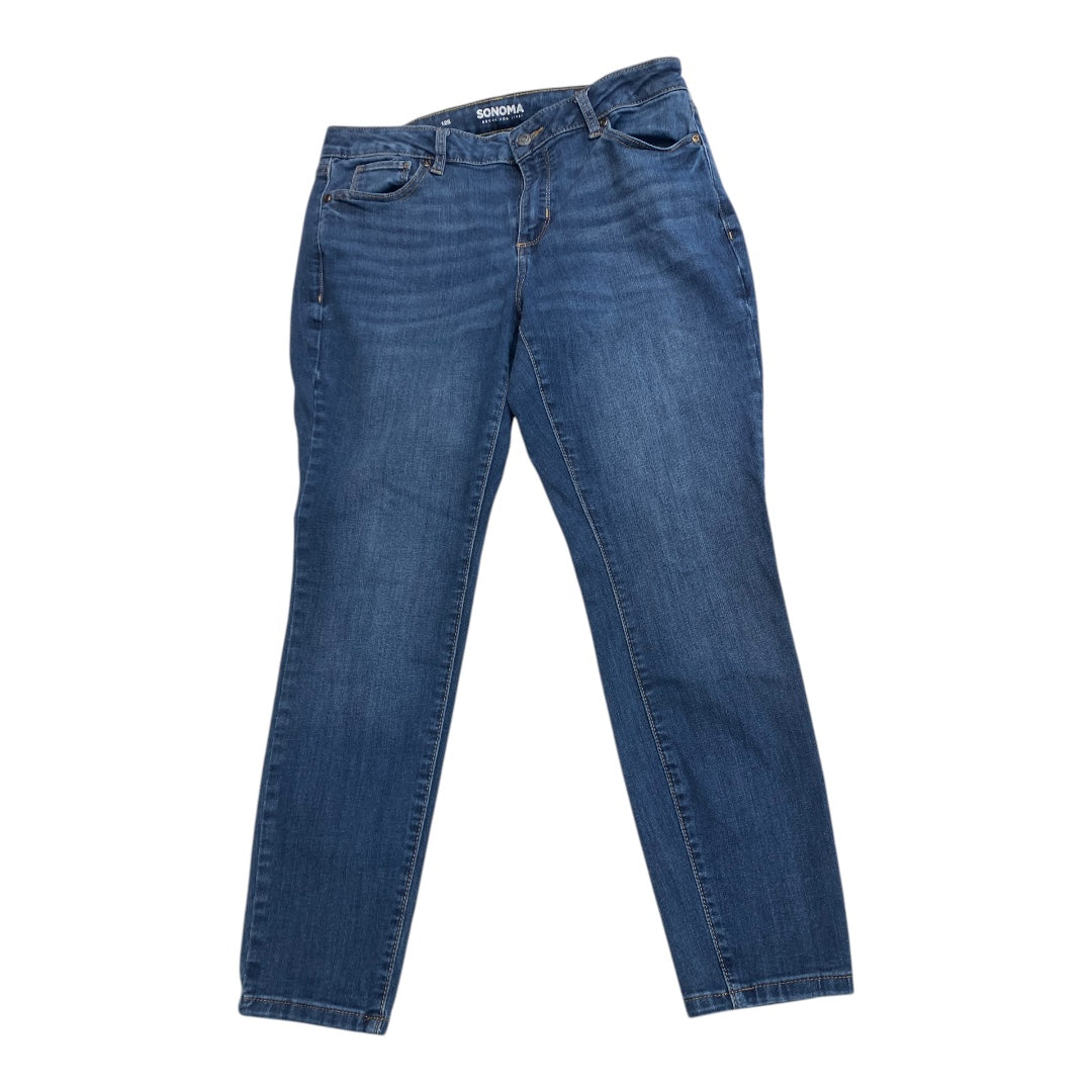 Jeans Skinny By Sonoma In Blue Denim, Size: 12