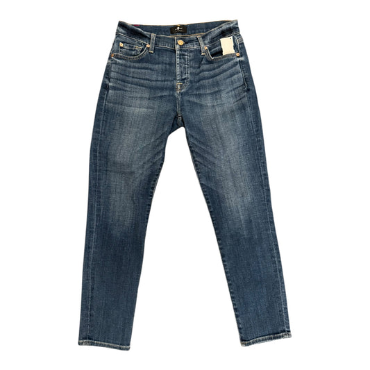 Jeans Skinny By 7 For All Mankind In Blue Denim, Size: 0