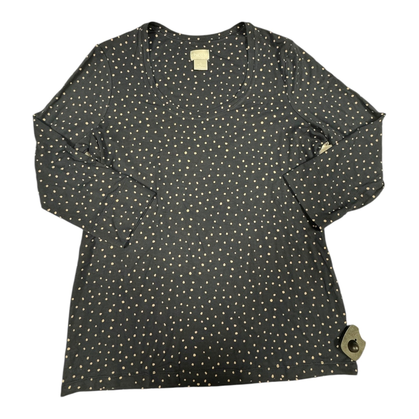 Top Long Sleeve By Chicos In Polkadot Pattern, Size: S