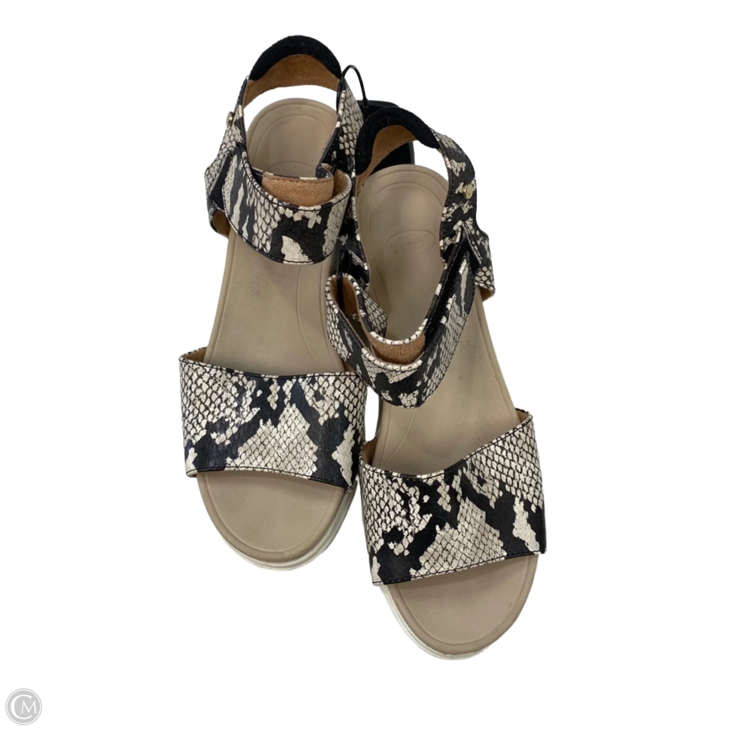 Sandals Heels Platform By Dr Scholls In Snakeskin Print, Size: 6.5