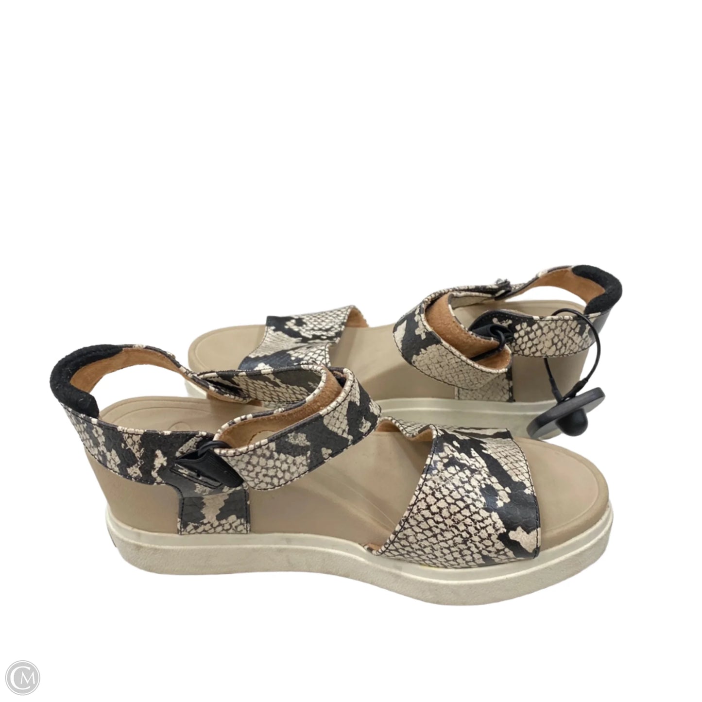 Sandals Heels Platform By Dr Scholls In Snakeskin Print, Size: 6.5