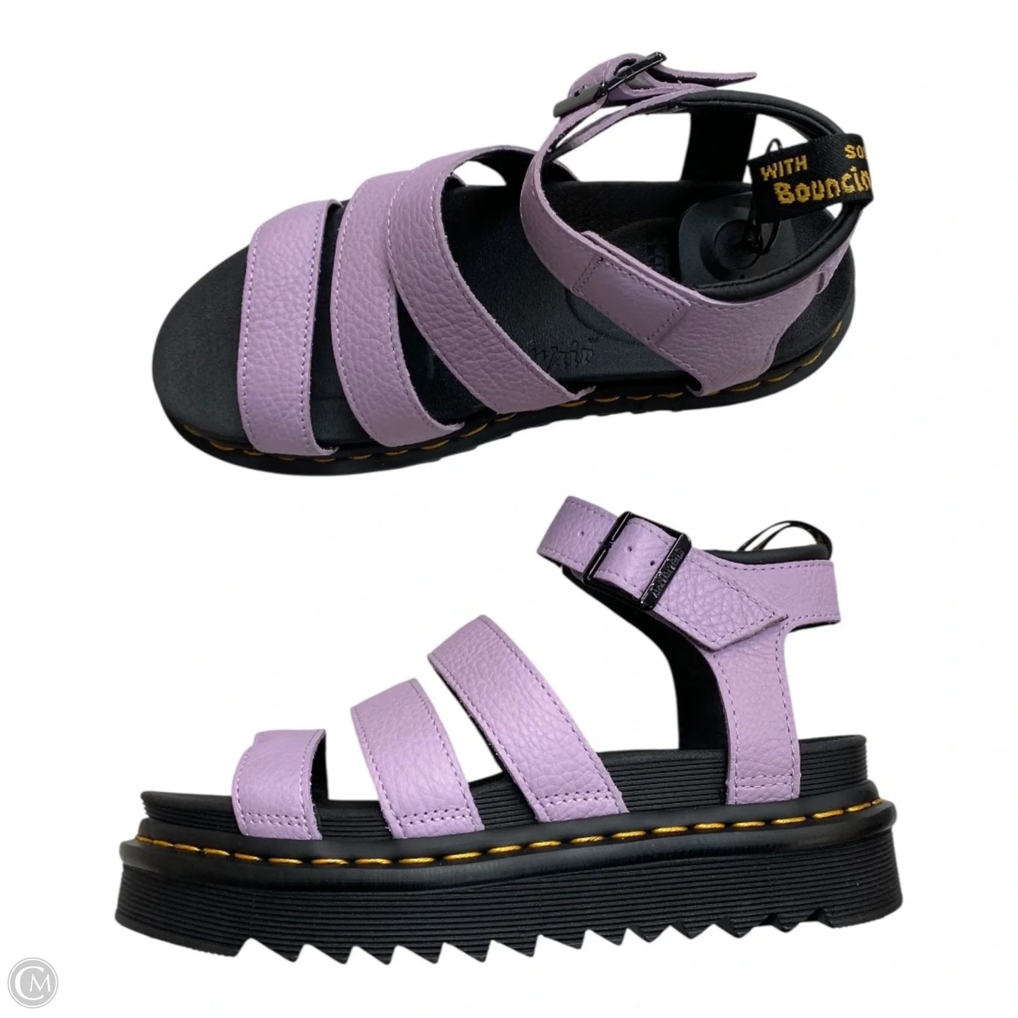 Sandals Designer By Dr Martens In Purple, Size: 7