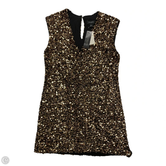 Dress Casual Midi By Banana Republic In Gold, Size: M