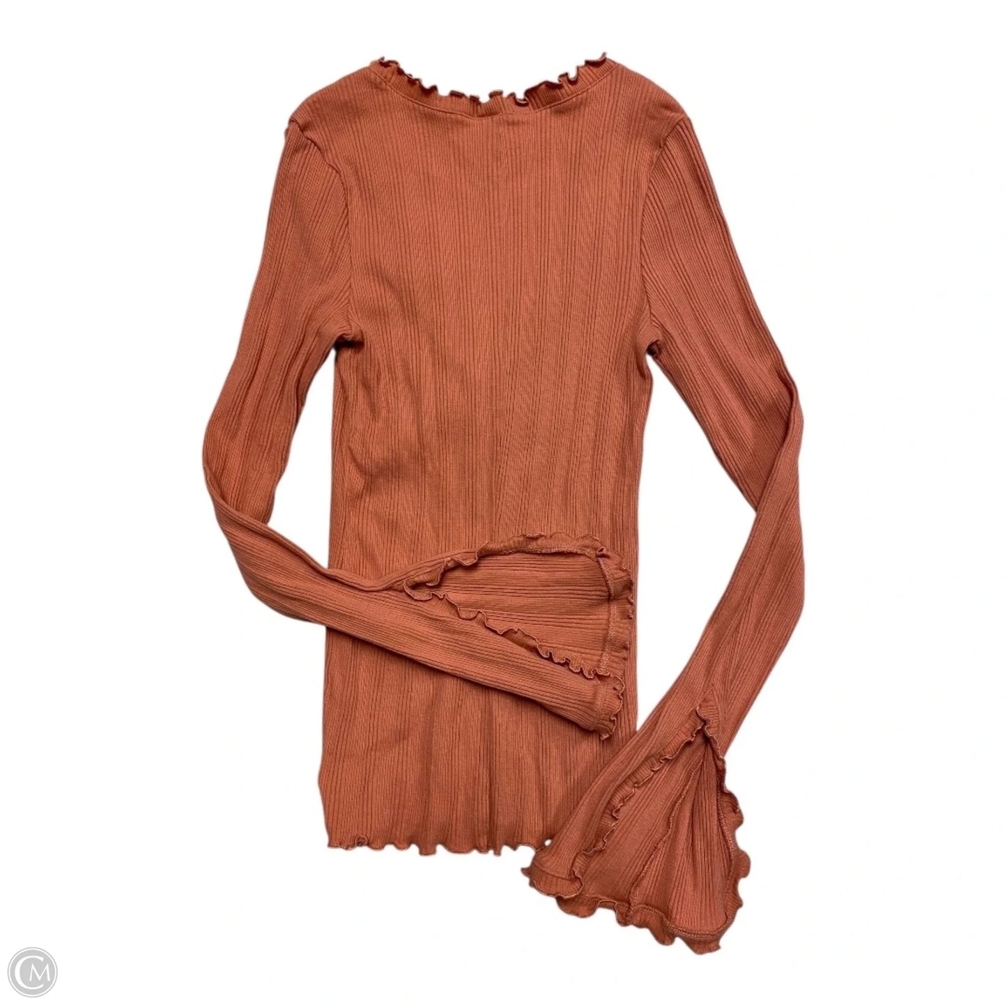 Top Long Sleeve By Free People In Pink, Size: S