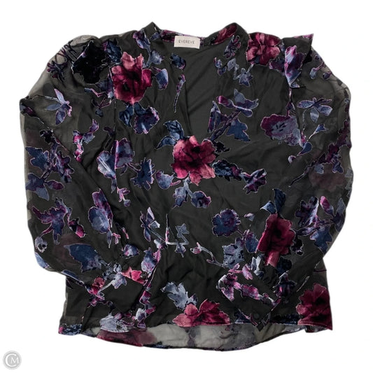 Top Long Sleeve By Evereve In Multi-colored, Size: M