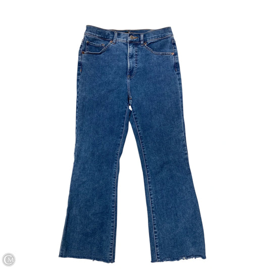 Jeans Flared By Express In Blue Denim, Size: 4