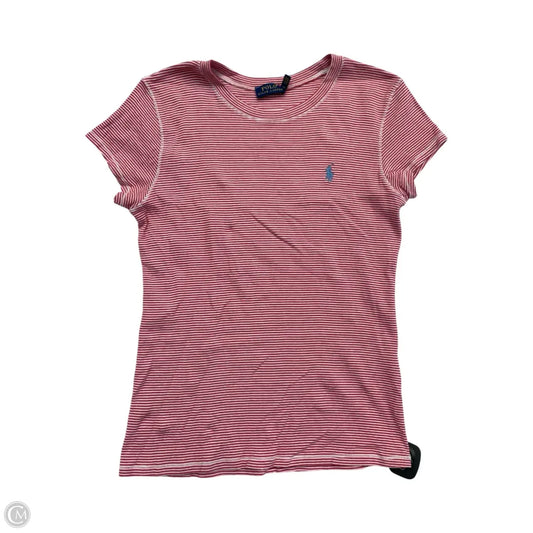 Top Short Sleeve By Polo Ralph Lauren In Striped Pattern, Size: L
