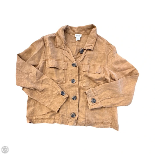Jacket Shirt By Nicole Miller In Orange, Size: Xl