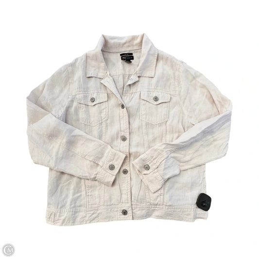 Jacket Shirt By Jones New York In Cream, Size: Xl