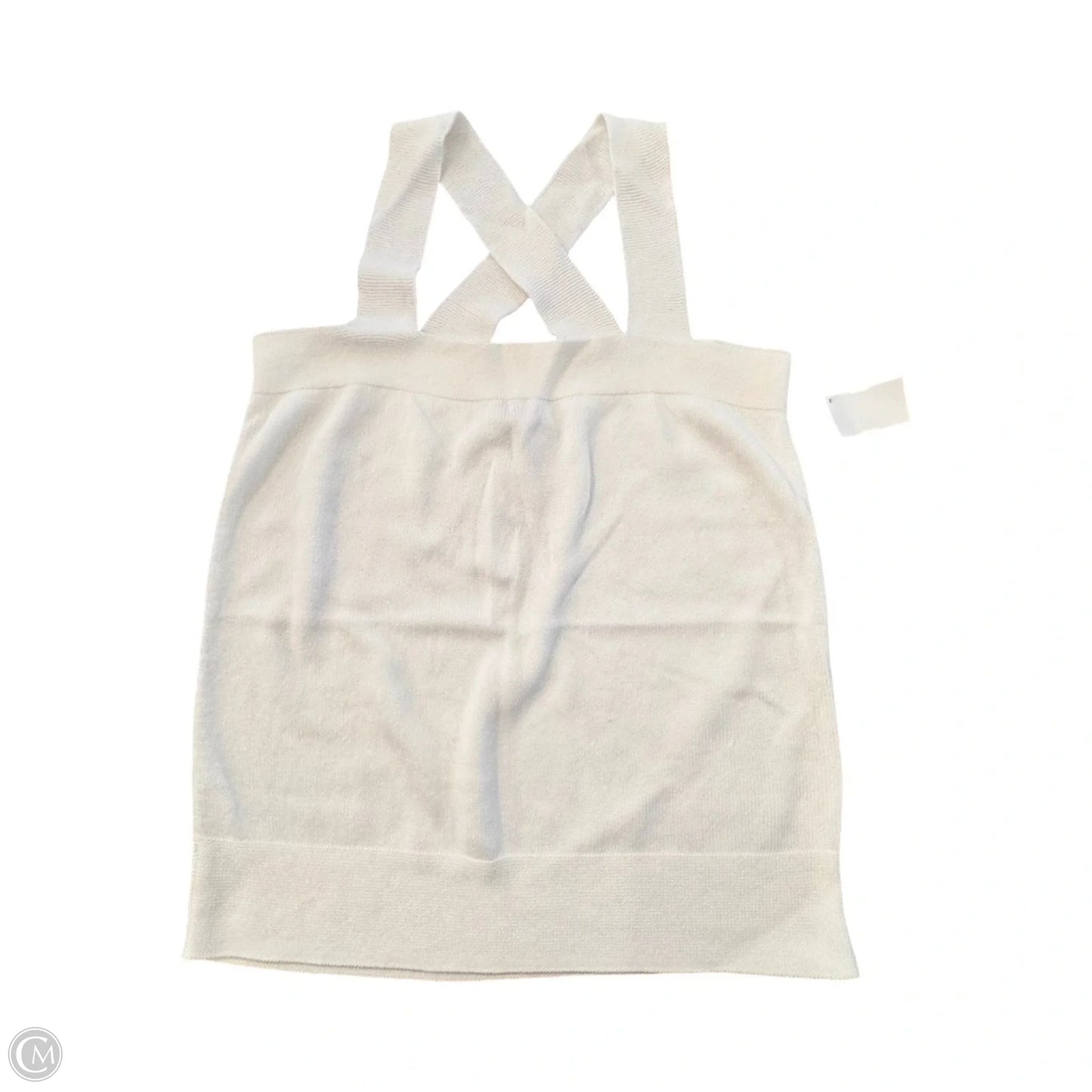 Top Sleeveless By Loft In White, Size: L