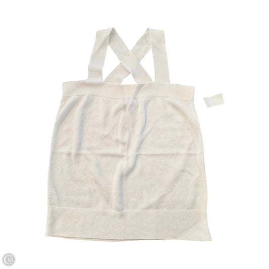 Top Sleeveless By Loft In White, Size: L