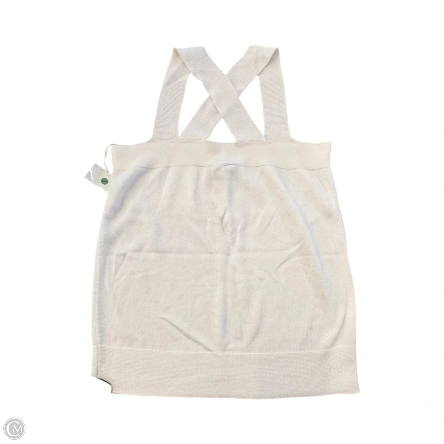 Top Sleeveless By Loft In White, Size: L