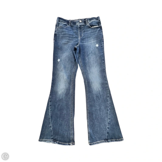 Jeans Flared By Maurices In Blue Denim, Size: L